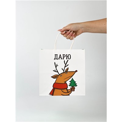 Набор пакетов подарочных «Новогодний праздник» 5 шт., 22×22×11 см