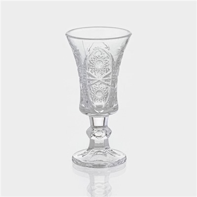 Рюмки Доляна «Ледяная звезда», 40 мл, 10.5×5 см, набор 6 шт., стекло, прозрачные