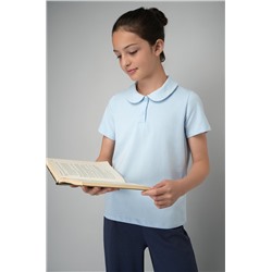 Блузка-поло с коротким рукавом для девочки Happyfox