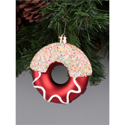 Новогоднее украшение Пончик 3 штуки 8 см / WF-203 /уп 182/
