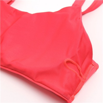 Купальник раздельный со стразами женский MINAKU, размер 46, розовый