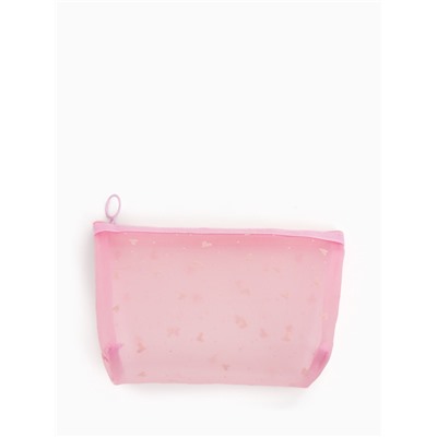 Косметичка женская Little love, с рисунком, на молнии, розовая