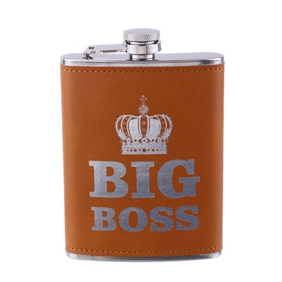Фляжка BIG BOSS, нержавеющая сталь, 240 мл, 8 oz