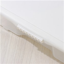 Контейнер для хранения Porter, 18 л, 66×42×12 см, с крышкой, цвет слоновая кость