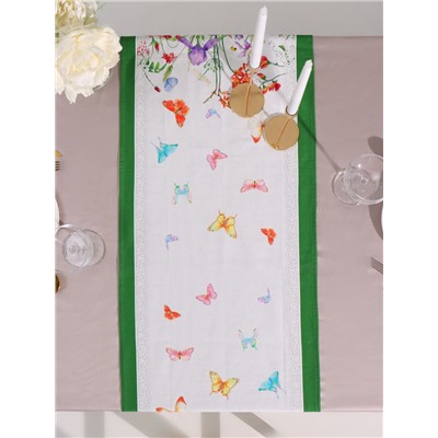 Дорожка на стол «Луговые цветы», 40×146 см±3 см, 100% хлопок, саржа 190 г/м²