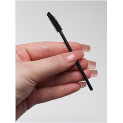Щёточки для бровей и ресниц, силиконовые, набор - 50 шт., 10.5 см, чёрная