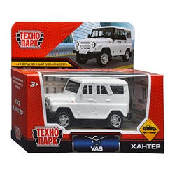 Машина металл UAZ Хантер длина 10,5 см, (белый) инерц.