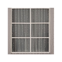 Гирлянда «Занавес» 2×6 м, IP44, УМС, белая нить, 1440 LED, свечение синее, 220 В