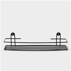 Полка для ванной прямая, 34×12×7.5 см, черная