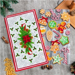 Набор новогодних кухонных полотенец Доляна «Новогоднее печенье » 35×60 см-2 штуки, 100% хлопок