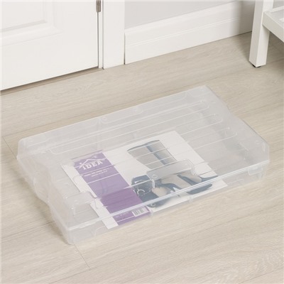 Короб для хранения обуви «Реноме», 61×34×13 см, прозрачный