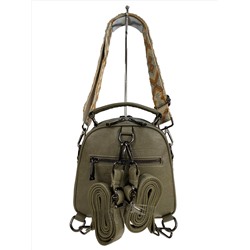 Женская сумка-рюкзак из искусственной кожи, цвет хаки