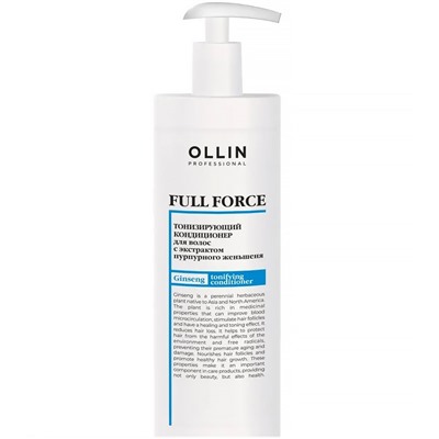 OLLIN FULL FORCE Тонизирующий кондиционер с женьшенем против выпадения волос 400 мл