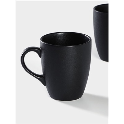 Кружка Magistro Carbon, 380 мл, фарфор, чёрная