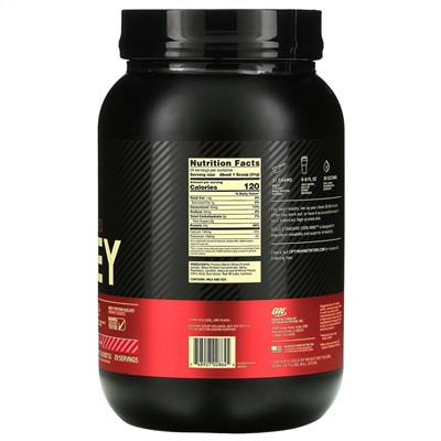 Optimum Nutrition, Gold Standard 100% Whey, сыворотка со вкусом клубники, 909 г (2 фунта)