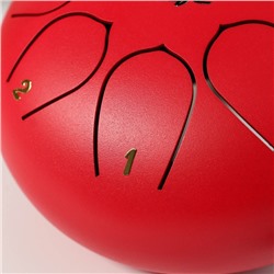 Глюкофон - музыкальный инструмент, красный, 8 лепестков, 15×9 см