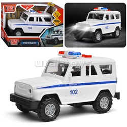 Машина пластик Полиция 16 см, (свет-звук) инерц., в коробке