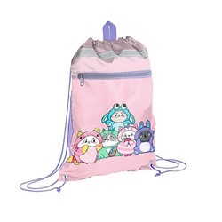 Сумка для сменной обуви 36х48 см "КОТЯТА В КИГУРУМИ" 72178 петля подвес, карман на молнии, ручка-петля, светоотр.элементы Феникс