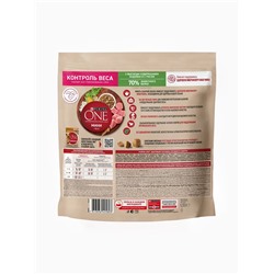 Сухой корм Purina One mini «Здоровый вес» для мелких пород, индейка/рис, 1.5 кг