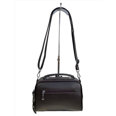 Женская сумка из искусственной кожи и замши, цвет шоколад