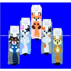 Носки женские "с ушками" ЗАБАВНЫЕ МОРДОЧКИ