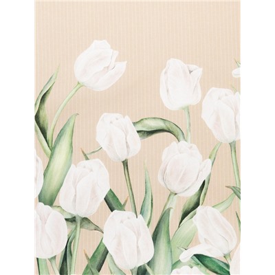 Фартук «Этель. Белые тюльпаны», 60×70 см, 100% хлопок, саржа 190 г/м²