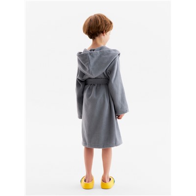 Халат детский «Экономь и Я», размер 32, хлопок 100%, серый
