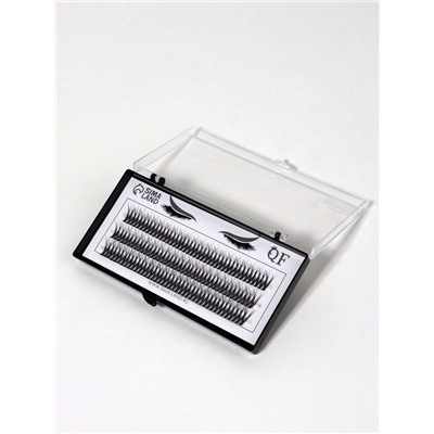 Набор накладных ресниц «Ласточкин хвост», пучки, 12 мм, толщина 0.1 мм, изгиб С, 12 D