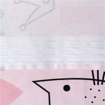 Штора портьерная «Этель» Little crown, 145×260 см, рогожка