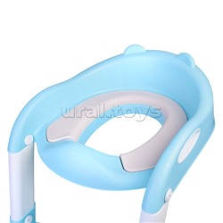 Детская накладка на унитаз со ступенькой (голубой)