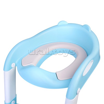 Детская накладка на унитаз со ступенькой (голубой)