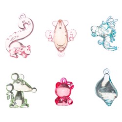 Набор для опытов «Эпоксидная смола», брелоки с наполнением, 3 молда