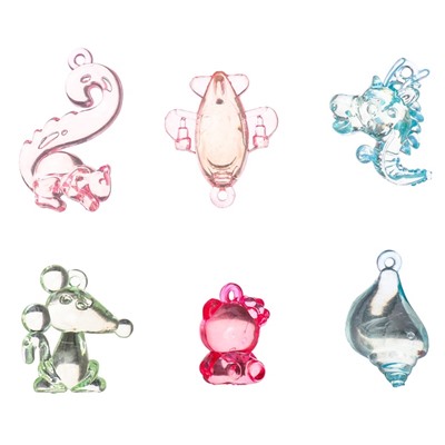 Набор для опытов «Эпоксидная смола», брелоки с наполнением, 3 молда