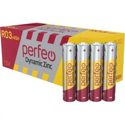 Элемент питания Perfeo R03 4SH Dynamic Zinc (60/2400)	 Perfeo