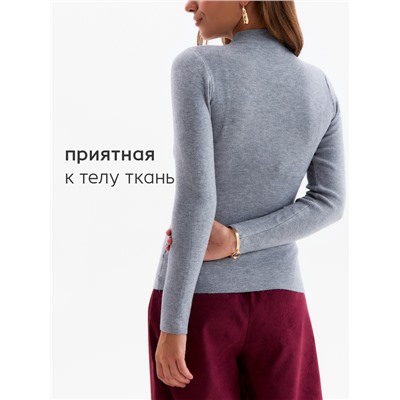 Джемпер женский с горлом MINAKU, серый, размер 42-44