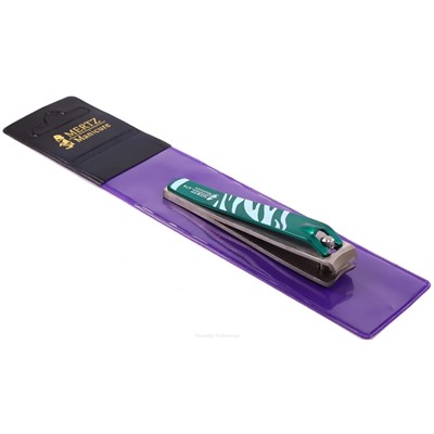 Mertz Книпсер для ногтей с цветной ручкой матированный A474, 8 см 4018