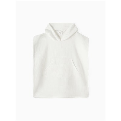 Пончо детское муслиновое LoveLife, 56×70 см, хлопок 100%, белое