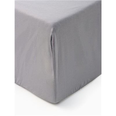 Простыня на резинке 1.5-спальная «Атра», 140×200+20 серая, бязь