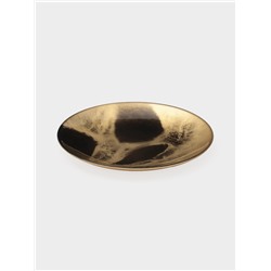 Тарелка Magistro Brown Marble, d=21 см, стекло, коричневая