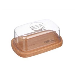 Масленка Sugar&Spice Rosemary 9,5х18х6,5см, пластик, дерево