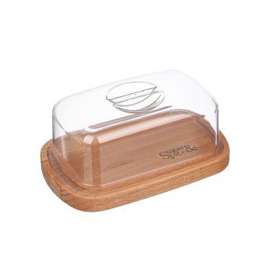Масленка Sugar&Spice Rosemary 9,5х18х6,5см, пластик, дерево