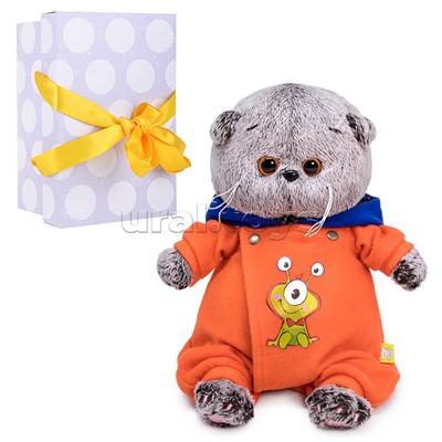 Кот Басик BABY в комбинезоне с монстриком