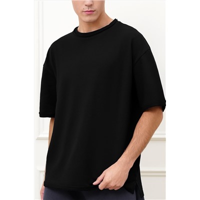 Мужская футболка оверсайз из футера двухнитки Happyfox