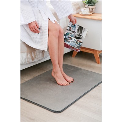 Коврик для дома SAVANNA Memory foam, 50×80 см, серый