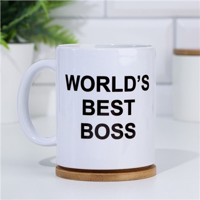 Кружка чайная керамическая WORLD'S BEST BOSS, 320 мл