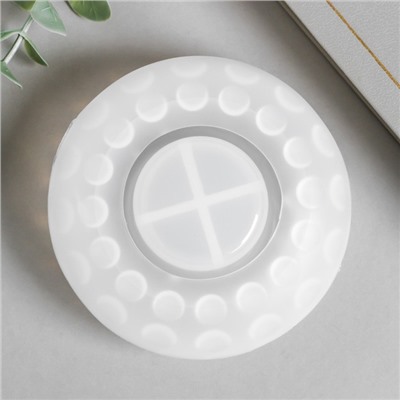 Молд силиконовый «Подсвечник эллипсоид с кругами» 8.8×8.8×8.8 см