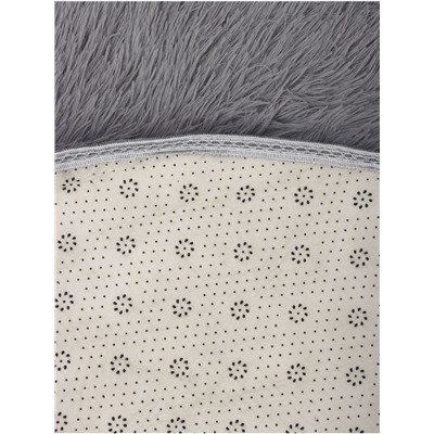 Ковер с ворсом «Этель», d=120 см, серый