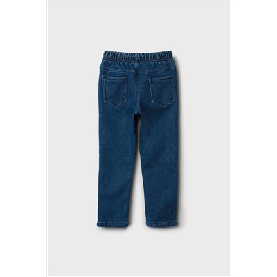Брюки текстильные джинсовые утепленные флисом для мальчиков PLAYTODAY, 1226895