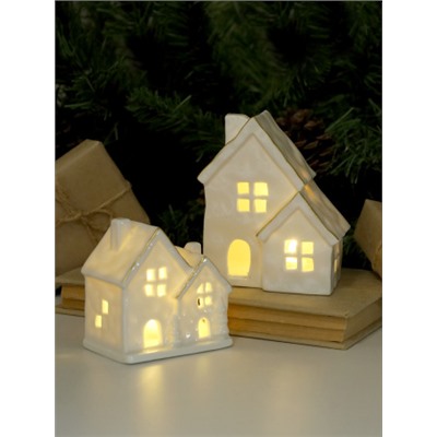 Фигурка Домик с подсветкой новогодний 8 см / 7099 /уп 2/96/LED