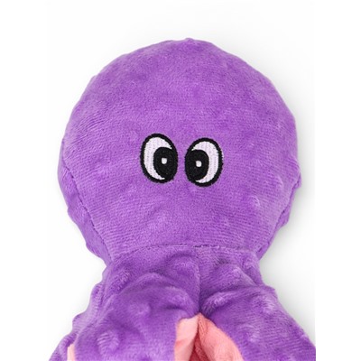 Мягкая игрушка для собак «Осьминог», 45 см, с пищалкой, шуршащая, фиолетовая